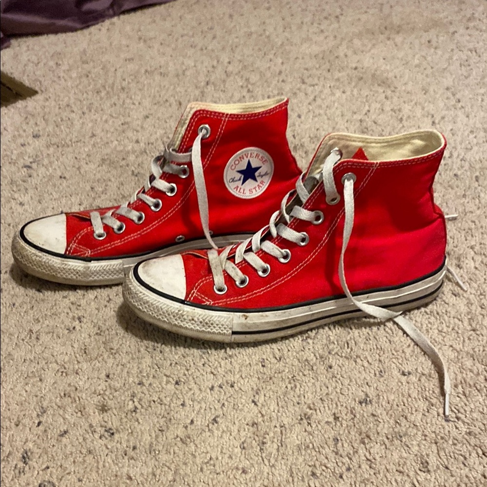 Red Converse High-Top Chuck Taylors